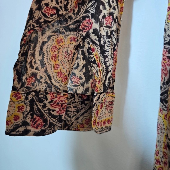 Lauren Ralph Lauren Womens Resort Travel Boho Artsy Paisley Top Size XL Vacation - Picture 6 of 10